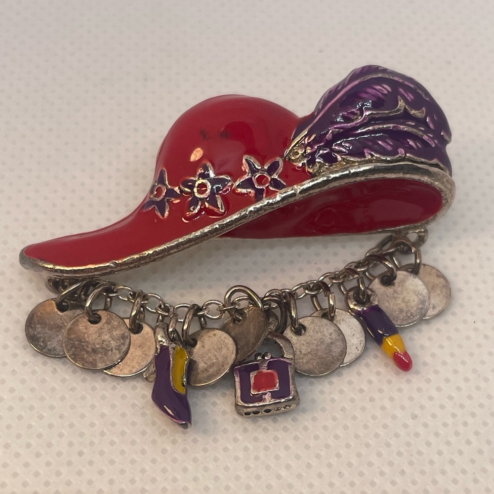 Red Hat Society Trio of Pins Fashion Jewelry - Picture 5 of 9